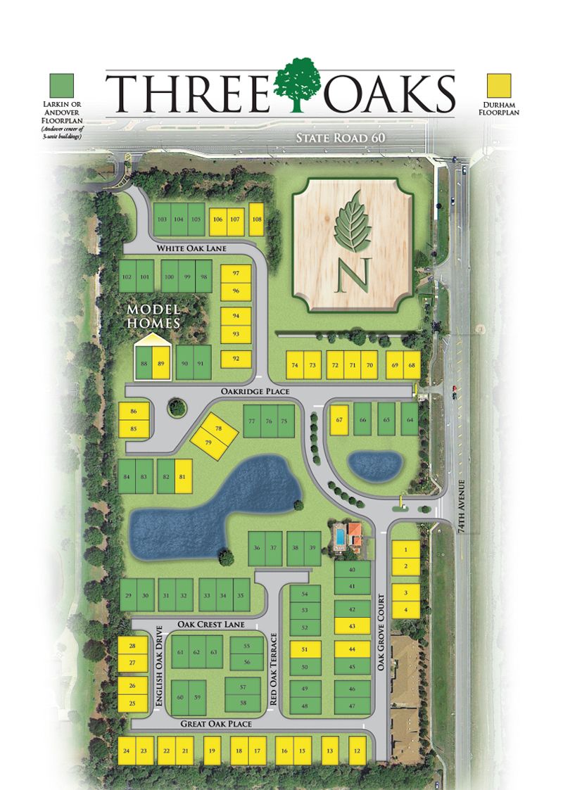 Three Oaks site plan